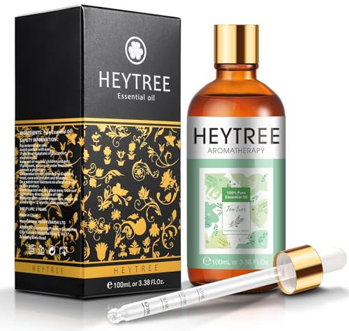 HEYTREE Huile essentielle d'arbre à thé 100ml - Répare les ongles cassés Nettoie les pieds en profondeur Nettoie les pores, les cheveux abîmés, les problèmes de peau