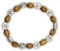 OVUNQUE PROTEGGIMI Armband Decina aus Holz mit Medaillen von Pater Pio und barmherzigem Jesus, Medium, Holz, Kein Edelstein