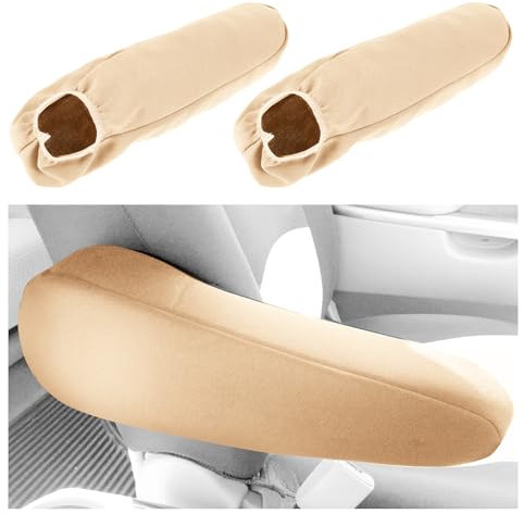 WLLHYF 2 Stück Auto-Armlehnenbezug Elastisches Flaches Stoffgewebe Universelle Passform Autositz-Armlehnen-Schonbezug-Schutz für SUV, LKW, Transporter