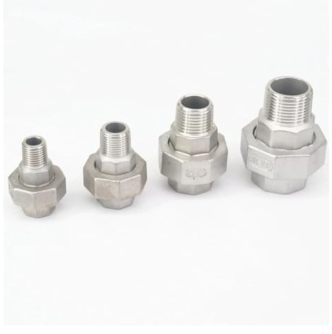 REIUAFWYGV 1/4 3/8 1/2 3/4 1 1-1/4 1-1/2 2 BSP Female To Male 304 Stainless Socket Union Pipe Fitting Connector(3/4)