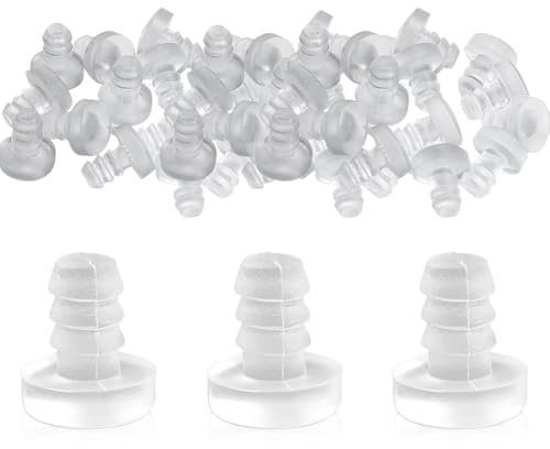 DWFEYOI 100 PCS Butoir Porte Mural en Silicone Pare-chocs de Table en Verre avec Tige Tampon de Porte Caoutchouc Transparent pour Anti-collision et Réduction du Bruit de Meuble Tiroir Porte