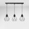 EMKE Pendellampe Pendelleuchte 3 flammig Hängelampe, Vintage Hängeleuchte Esszimmer Esstisch Lampenschirm Licht, E27 Lampe Hängend Küche Wohnzimmer Pendellampen Schwarz