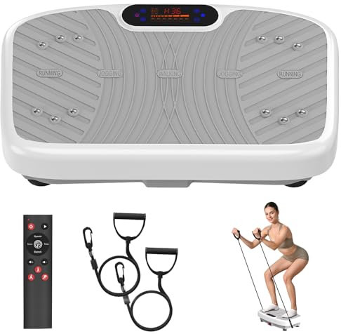 Vibration Plate Exercise Machine, 200 Adjustable Speed Levels, 450 lbs Capacity, Great for Vibration Plate for Lymphatic Drainage, Weight Loss and Body Training