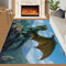 SANSJI Grüner Drachen-Teppich für Schlafzimmer, magisches Wildtier-Design, für Jugendliche, weiche und widerstandsfähige Bodendekoration, 150 x 180 cm