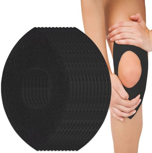 Zouwel 12 Stück Kinesiologieband für Knie,Elastisches Sport-Tape,Atmungsaktives und Bequemes Athletisches Band,Vorgeschnittenes Kinesiotapes,Kinesiologie Tape,Kinesio Tape,Kinesiology Tape (Schwarz)
