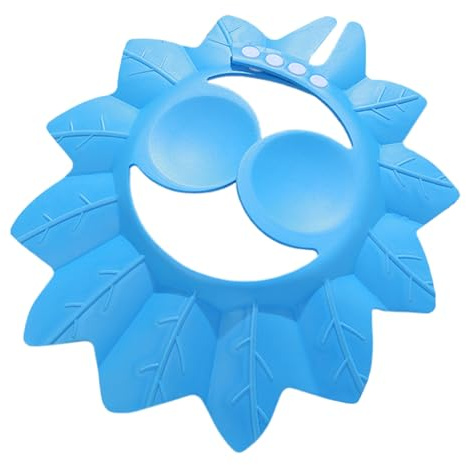 Kustimantu Baby Bath Hat Shield, Baby Bath Cap - Haarspülschild - Verstellbare Sicherheits-Badekappe Visor Waschzubehör Weich Wasserdicht für Jungen Mädchen