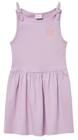 s.Oliver Ausgestelltes Kleid mit Knotendetail und Stickerei