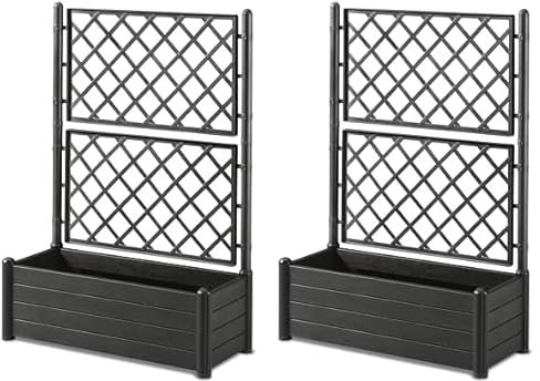 Stefanplast FIORIERA RETTANG ITALIA SPALLIERA ANTRACITE (Confezione da 2)