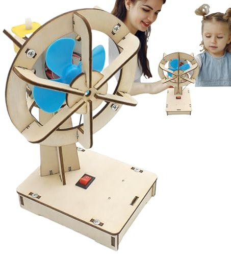 Wissenschaftsexperimente Set | Bastelset Für Oszillierenden Ventilator | Physik Lernspiel Mit Holzschaltkreis Für Schule, Kindergarten & Zuhause