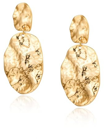 Ohrringe Gold Hängend Damen, Statement Ohringe Goldene Groß Earrings for Women Elegant Ohrringe Große Hängend für Alltag, Dinnerpartys, Hochzeiten, Partygeschenke (Gold-A)