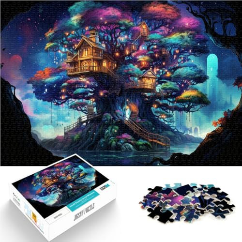 Puzzle für Erwachsene 1000 Teile Baumhaus-Lernpuzzle 50 x 75 cm Stressabbau Urlaub zu Hause Zeit totschlagen