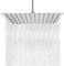 Square Shower Head Overhead Fixed Rain Showerhead with Adjustable Angle 8 Inch Shower Head Easy Installation