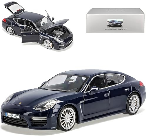 Generisch Porsche Panmera Turbo S Dunkel Blau Metallic Ab Facelift 2013 1/18 Minichamps Modell Auto