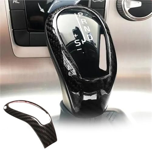 NKLDDE Carbon Fiber Look ABS Auto Schaltknauf Abdeckung Trim Für V&olvo XC60 S60 V40 V60 LHD