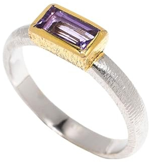 SwankyElements Amethyst Silber/Gold Ring.