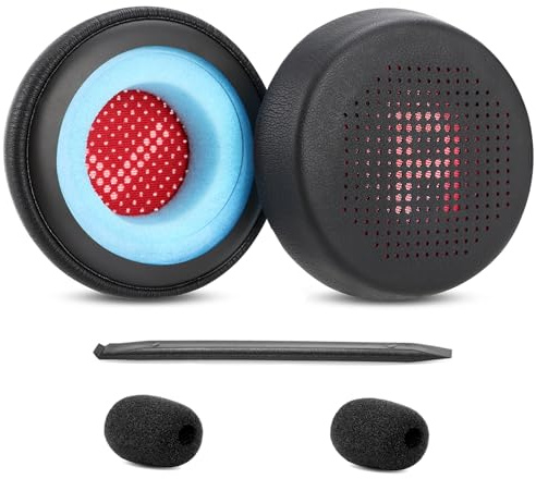 TaiZiChangQin Ersatz-Ohrpolster, kompatibel mit Plantronics Voyager Focus UC B825/Voyager 4320 UC/4310 UC/Voyager Focus UC/Voyager Focus 2 UC USB-A Headset, Ohrpolster, Protein-Leder