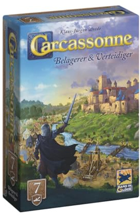 Hans im Glück, Carcassonne – Belagerer & Verteidiger (2025), Familienspiel | 7. Erweiterung mit neuen Plättchen und Meeple-Arten für 2-6 Spieler, 50-65 Minuten, Brettspiel ab 7 Jahren, Deutsch