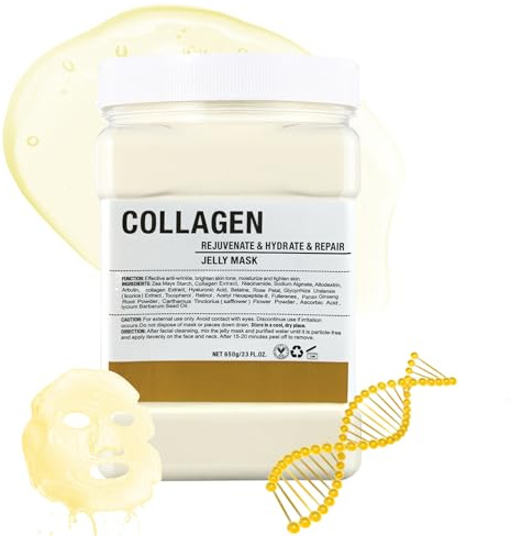 Polvere di Maschera Gelatina per Viso, Idratante e Nutriente Maschera in Gelatina Peel-off, Professionale Jelly Face Mask Powder per la Cura della Pelle 23 Fl Oz (Collagen)