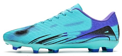 Football Boots Astro Turf Mens Boys Indoor Futsal Shoes Unisex Baseball Youth Rugby Shoes Adult AG FG TF Wide Training Sneaker Breathable (5,Moonlight AG)