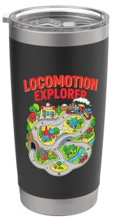 Locomotion Explorer Adventure Journey See Train Travel Lover Stainless Steel Insulated Tumbler