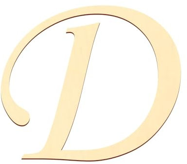 Bütic GmbH Sperrholz Buchstaben - MT25-40 - Wunschtext/Schriftzug mit Größenauswahl - Pappel 3mm, Größe:30cm, Buchstaben:großes D