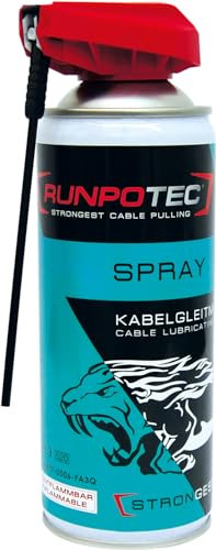 Runpotec 20523 Kabelgleitmittel Spray 400 ml 9120045475272, Bunt, 1, 400
