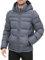 Tommy Hilfiger Herren Hooded Puffer Jacket Daunenalternativer Mantel, Dunkelgrau, L