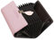 Porte Carte de Crédit Femmes SAMKING Cuir Véritable RFID Porte-Cartes de Visite Portefeuille Porte Monnaie Fermeture éclair (Rosé 2)