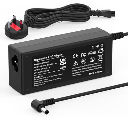 45W Laptop Charger Compatible with Asus X401 X550L X551C X551M X705M X552L X555L X751L X751N F551C F551M F554L F555L F751L F751M R556U R556L R510L R751L AD883020 EXA1208EH Power Adapter 5.5 * 2.5mm