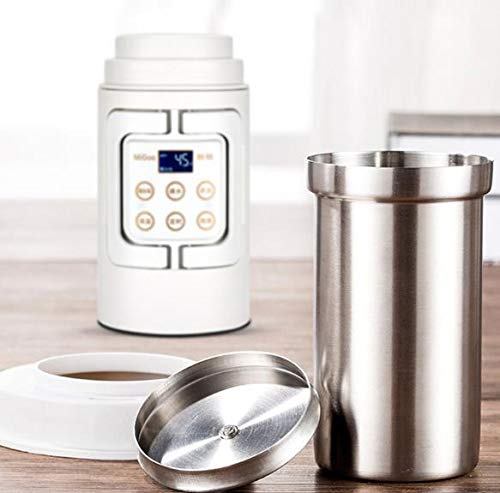 Mini hervidor eléctrico portátil eléctrico taza de agua caliente dormitorio caldera eléctrica plegable de viaje (blanco, VO1+304 interior de entraño)