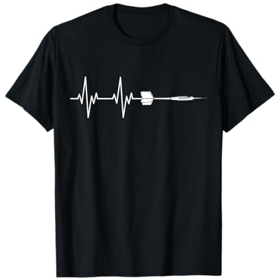 Dart Herzschlag EKG Herz Herzfrequenz Herzlinie Chips Dart T-Shirt