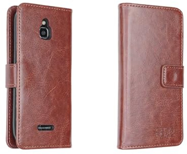 caseroxx Bookstyle Handytasche für Nokia 8000 4G in braun – Klapphülle mit Kreditkartenfächern, Magnetverschluss, Standfunktion & Rundumschutz für Display und Gehäuse
