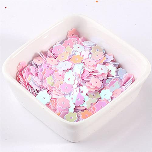 720 Teile/los 6mm Flache Pflaume Blume Pailletten Pailletten Mittelloch Für DIY Nähzubehör Korea Modeschmuck Armaturen-Mix AB Weiß Rosa