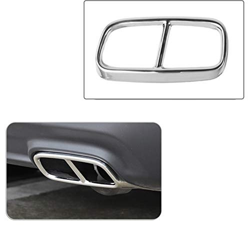MYDH Auspuffblenden Für Dodge Challenger 2015-2020 Edelstahlauto-Hinterrad-Hals-Khroat-Dekor-Rahmenauto-Auspuffrohr-Trim-Abdeckaufkleber Auspuff Endrohr