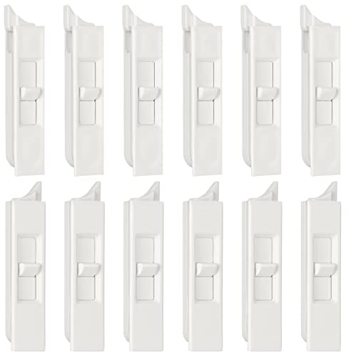 Jetec Window Latch Replacement Plastic Latch Pairs, 12 Pieces