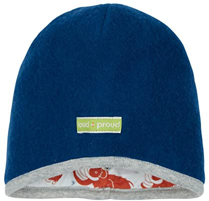 loud + proud Unisex Kinder Wollfleece, GOTS Zertifiziert M TZE, Ultramarin, 45-48 EU