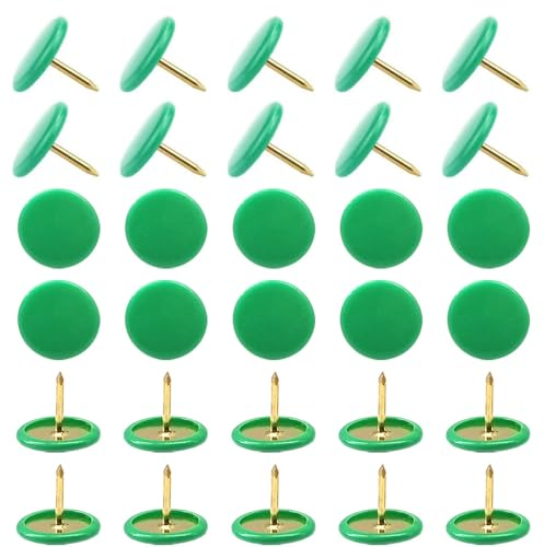 Yosawo 150 Stück Bunt Reißnägel Reißzwecken Runde Pins Thumbtacks für Korktafel dekorative Pinnwand Bürokarte (Grün)