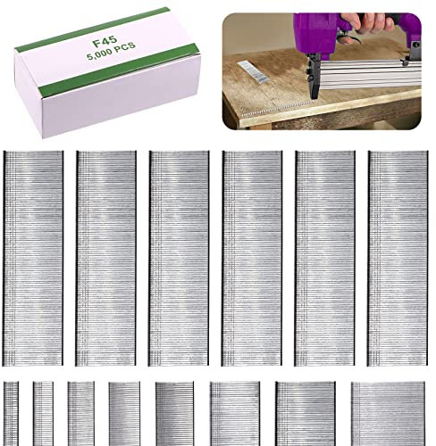 Swpeet Lot de 5 000 clous de finition droits galvanisés F45-4,4 cm pour cloueuse Brad