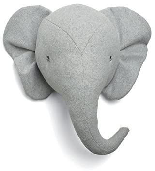 Mamas & Papas Kinderzimmer-Dekoration, Born to be Wild, Wandkunst, Elefant, Grau/Eiche