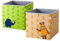 LIFENEY meets Die Maus 2x Aufbewahrungsbox mit Streuprint – Boxen im 2er Set mit der kultigen Maus und dem beliebten Elefanten – 33 x 33 x 33 cm passend für klassische Würfelregale