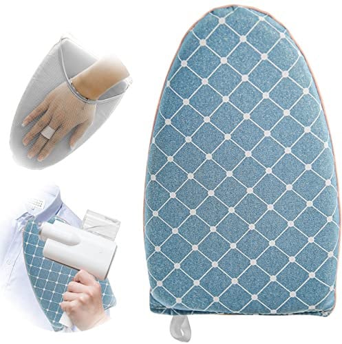 Garment Steamer Glove, Steamer Mitt Handheld Board with Finger Loop, Heat Resistant Gloves Gloves for Clothes Steamer Anti Steam Glove, Garment Steamer Accessories, Blue
