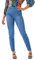 Roman Originals Jeggings for Women UK Jean Ladies Stretchy Trousers Denim Leggings High Waist Rise Pull On Skinny Straight Leg Cotton Pants Smart Casual - Petite Denim (28 inch) - Size 12