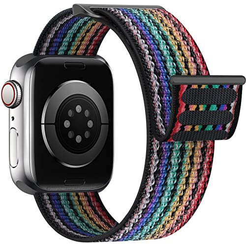 Yoohoo Nylon Straps Compatible with Apple Watch Straps 38mm 40mm 41mm 42mm(Series 10) Women Men,Upgraded Soft Nylon Strap Replacement Watch Bands for iWatch Series 10 9 8 7 6 5 4 3 2 1 SE