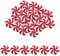 24 Pcs Christmas Tree Decoration Candy Cane Christmas Decor,Grinch Sweets Decorations Mini Lollipop Tree Ornaments,Red and White Candies Hanging Swirl Plastic Pendant for Party Craft Decor