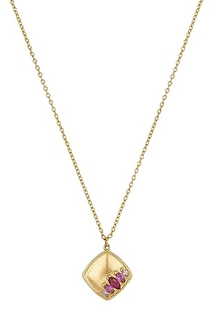 NOELANI Kette mit Anhänger 925 Sterling Silber Damen Halsschmuck, mit Zirkonia synth., 40+5 cm, Gold, Kommt in Schmuck Geschenk Box, 2037025