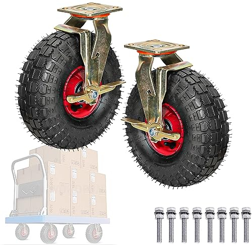 Transportwagen Gummiräder, Plattformwagen Rad, Durchmesser 200/250mm, Leise Pannensichere, Bockrolle, Restaurant Hotel Schul Servierwagen, Gummi Ersatz Rollen, 2 Schwerlastrollen