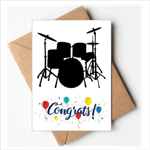Song Music Drum Kit Energy Hochzeitskarten Glückwunsch Grußkarten Umschläge
