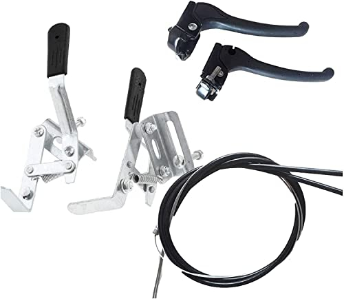 SAZDFY Universal-Rollstuhlbremse, Universal-Rollstuhl-Bremshebelteile, mit Bremsseil und Handbremse, Bremssystem Rollstuhl-Ersatzteile