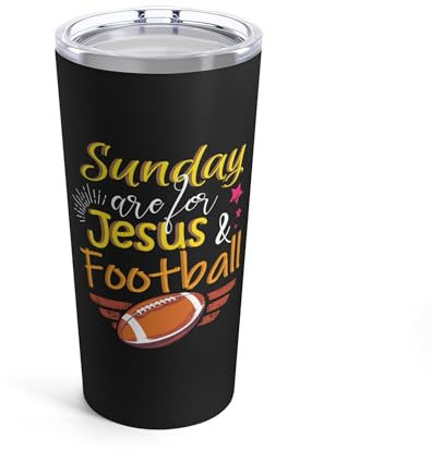 Teegarb Letter Blanket Sundays Are For Jesus And Football Gobelet 591 ml