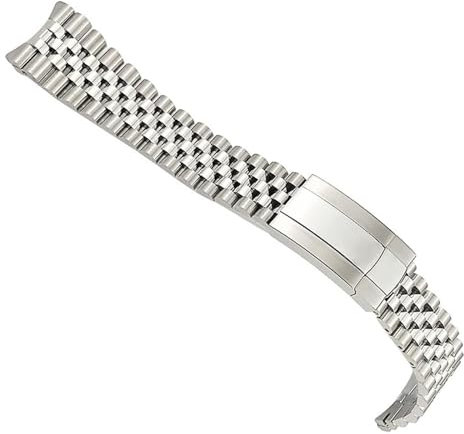 dayeer 21 mm 20 mm luxuriöses 904L-Uhrenarmband aus massivem Edelstahl für Rolex Oyster Perpetual Datejust Silberarmband (Color : 904l Silver, Size : 21mm)